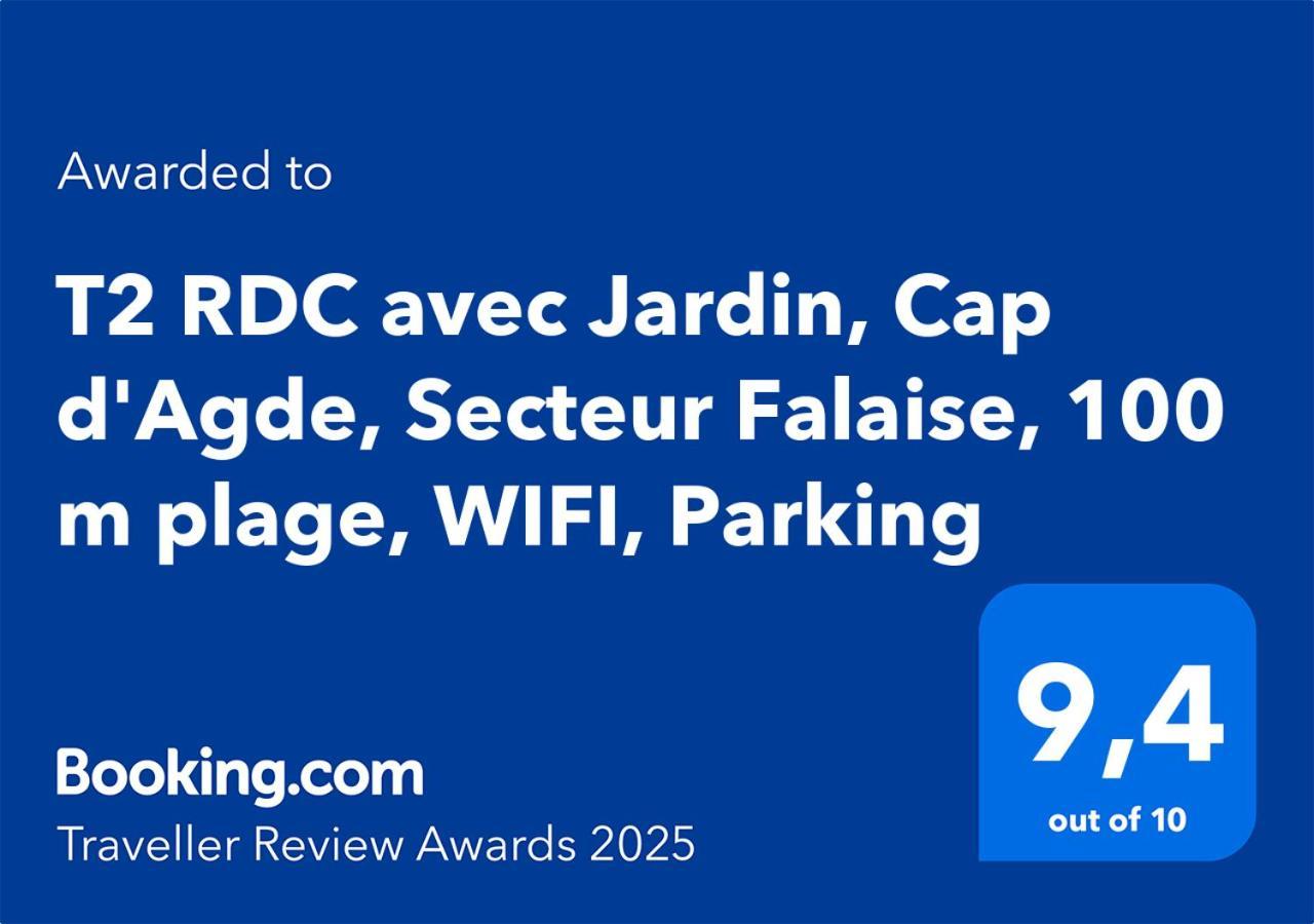 T2 Rdc Avec Jardin, Cap D'agde, Secteur Falaise, 100 M Plage, Wifi, Parking Apartment *